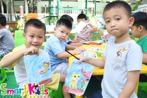 Ấn tượng khoảnh khắc các bé Trường Mầm Non 19/5 vui chơi cùng Smartkids