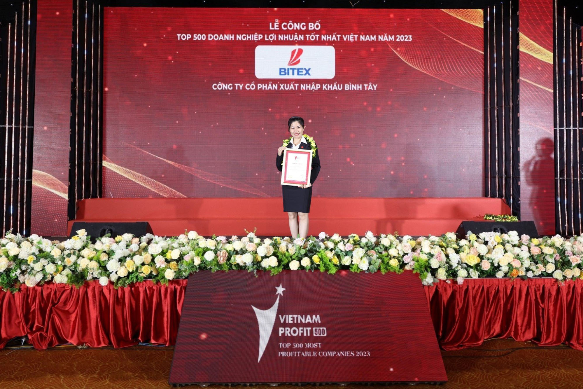 Công ty BITEX nhận giải thưởng Top 500 Doanh Nghiệp Lợi Nhuận Tốt Nhất Việt Nam (PROFIT500) năm 2023