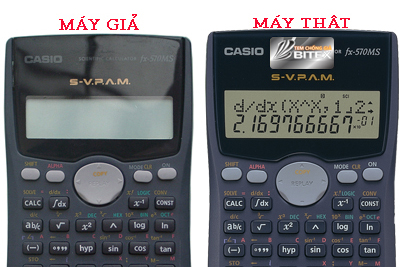 Phân biệt hàng thật - Hàng giả máy tính Casio FX 570MS