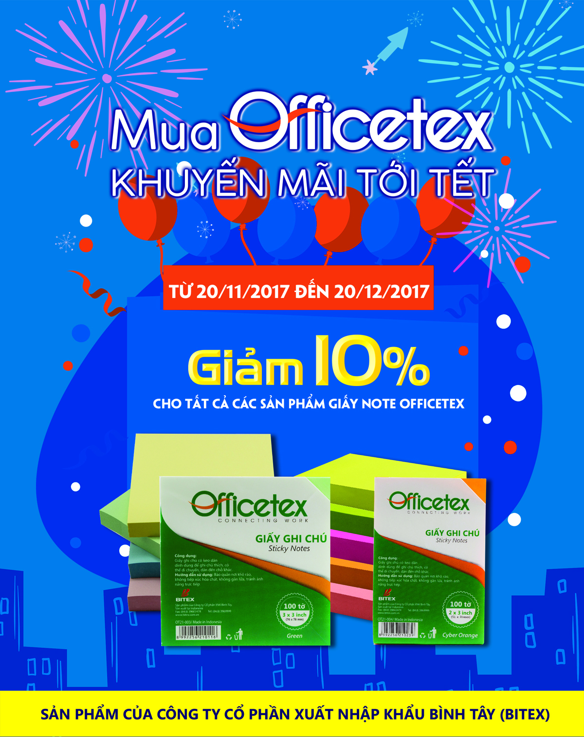Giấy ghi chú Officetex