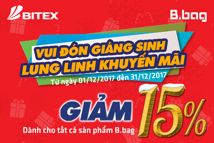 Sau Black Friday, B.bag đã trở lại cùng chương trình mới lợi hại hơn xưa: “Vui đón giáng sinh, lung linh khuyến mãi”