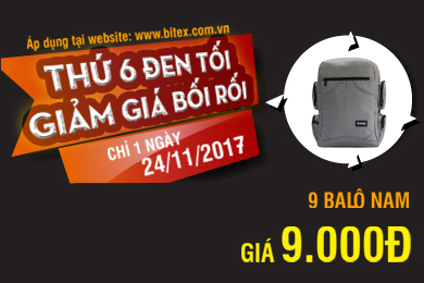Mua ba lô thời trang sành điệu với giá chỉ 9.000 đồng, duy nhất chỉ trong Black Friday!