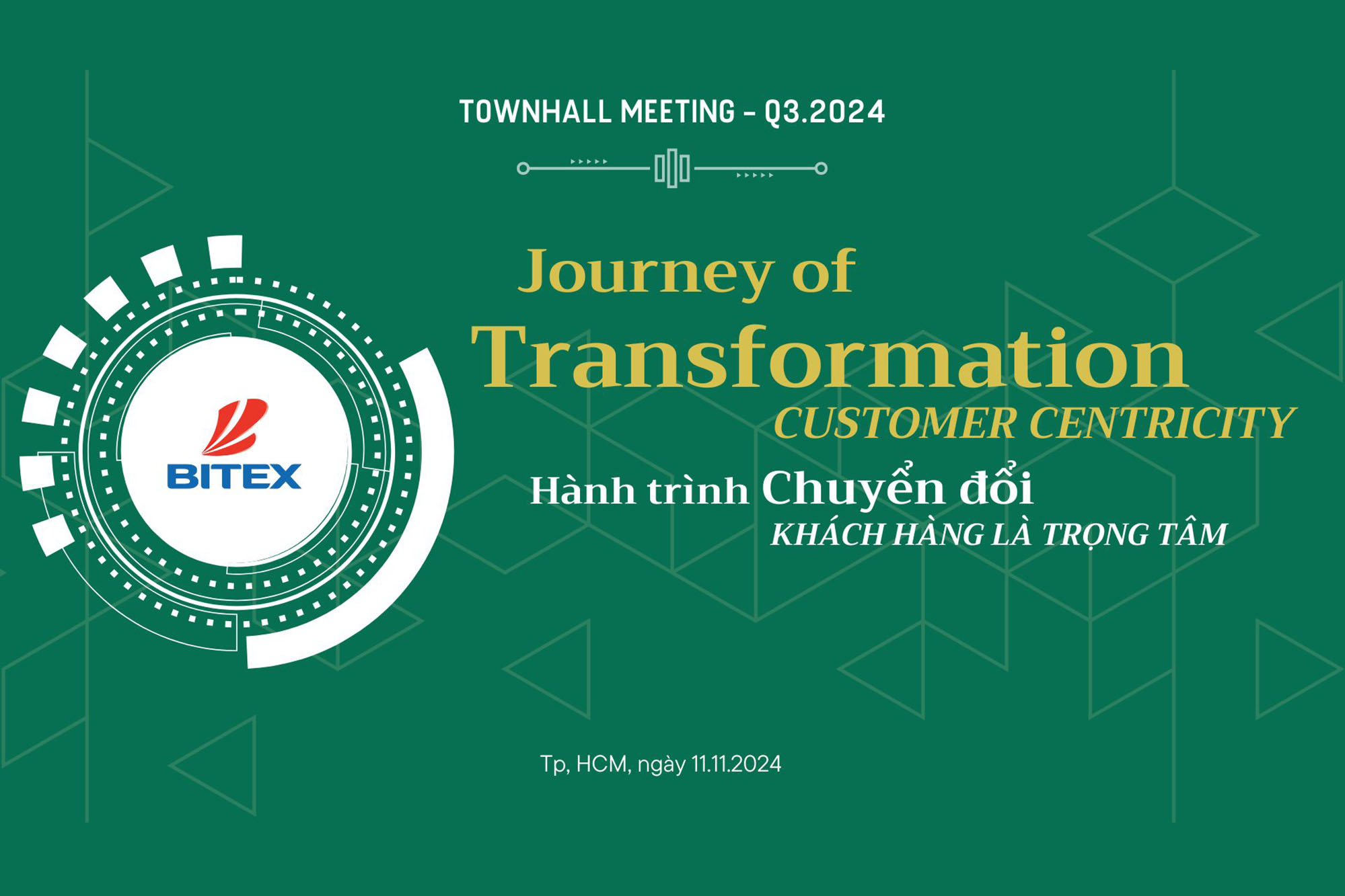 BITEX TOWNHALL Q3.2024: HÀNH TRÌNH CHUYỂN ĐỔI - KHÁCH HÀNG LÀ TRỌNG TÂM