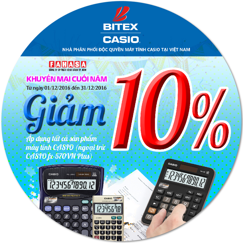giảm giá máy tính cầm tay Casio