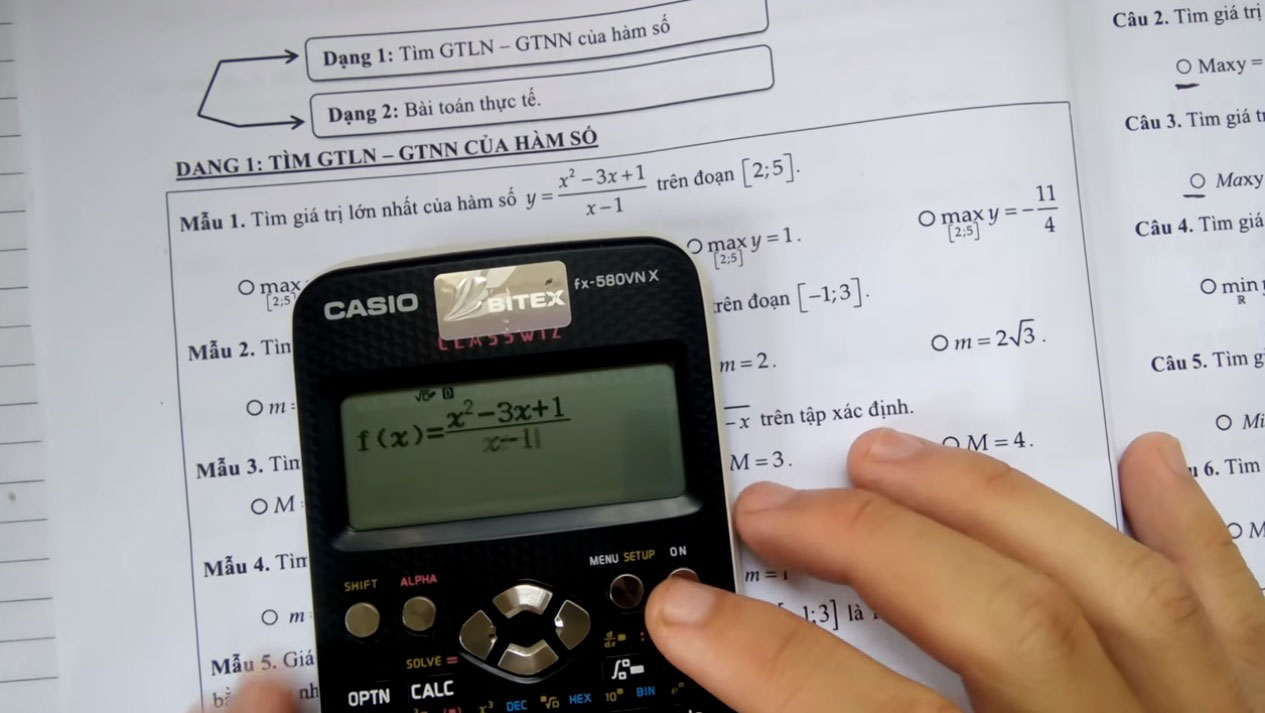 Tổng hợp clip hướng dẫn giải toán trên Máy tính Casio fx-580VN X – Phần 1