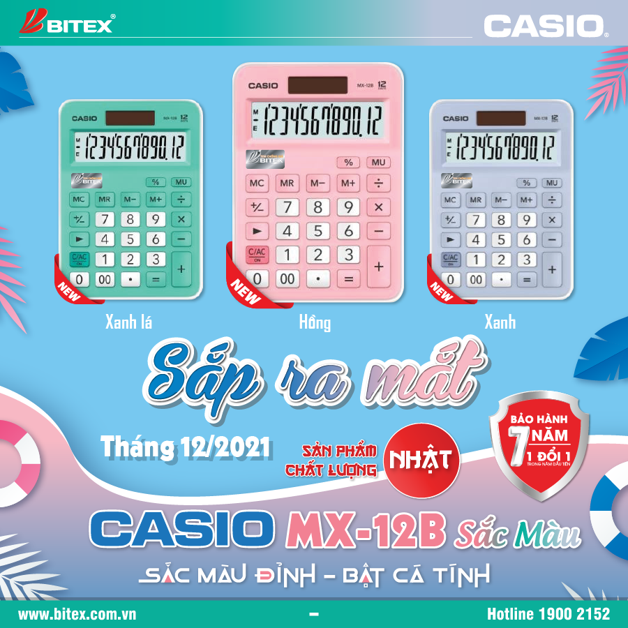CASIO MX-12B Sắc Màu Đỉnh – Siêu phẩm tính nhanh