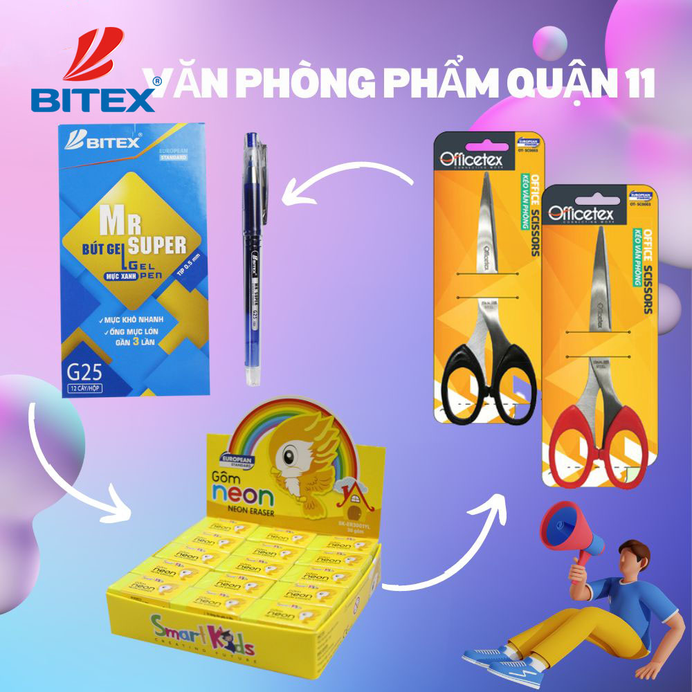 Nhà cung cấp văn phòng phẩm bitex miễn phí giao hàng Quận 11